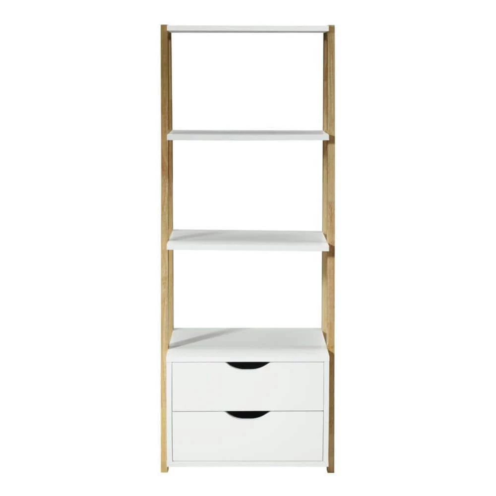 Hill 52.4 in H White Wood Bookcase by 4D Concepts 1 Hill 52.4 in H White Wood Bookcase by 4D Concepts