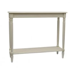 Simplify 37 in. White Standard Rectangle Wood Console Table with Shelves by Decor Therapy -Decor Therapy Sale white decor therapy console tables fr1577 4f 1000