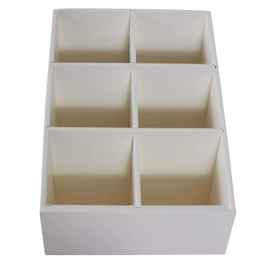 Nora White Accent Table with Storage and Shelves by Decor Therapy 3 Nora White Accent Table with Storage and Shelves by Decor Therapy - Image 3