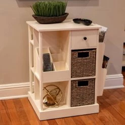 Nora White Accent Table with Storage and Shelves by Decor Therapy 23 Nora White Accent Table with Storage and Shelves by Decor Therapy -Decor Therapy Sale white decor therapy end side tables fr11032 31 1000