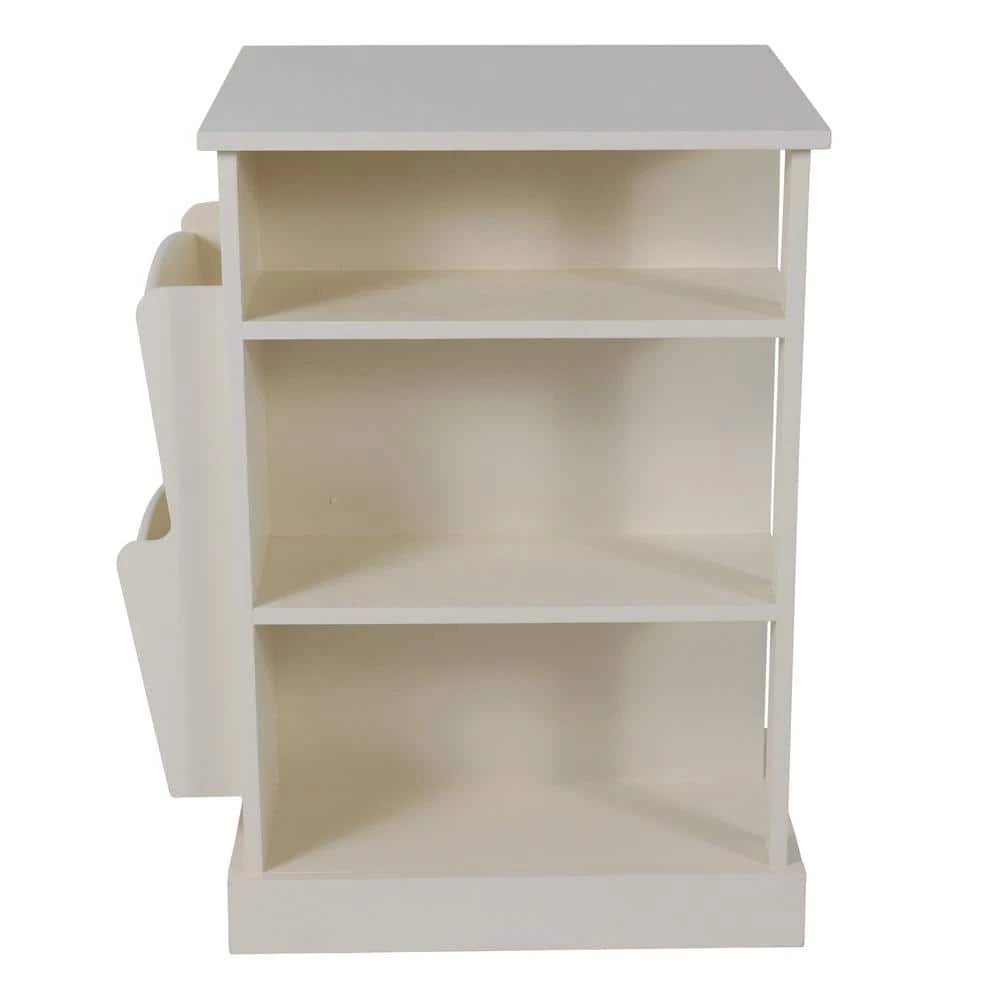 Nora White Accent Table with Storage and Shelves by Decor Therapy 8 Nora White Accent Table with Storage and Shelves by Decor Therapy - Image 8