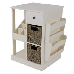 Nora White Accent Table with Storage and Shelves by Decor Therapy 17 Nora White Accent Table with Storage and Shelves by Decor Therapy -Decor Therapy Sale white decor therapy end side tables fr11032 4f 1000