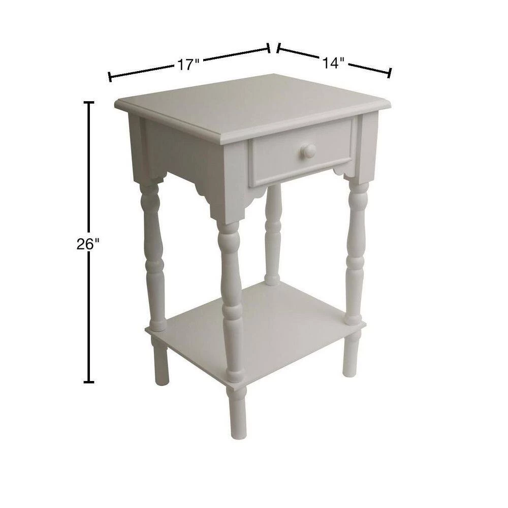 Accent White End Table by Decor Therapy 3 Accent White End Table by Decor Therapy - Image 3