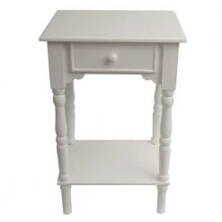 Accent White End Table by Decor Therapy