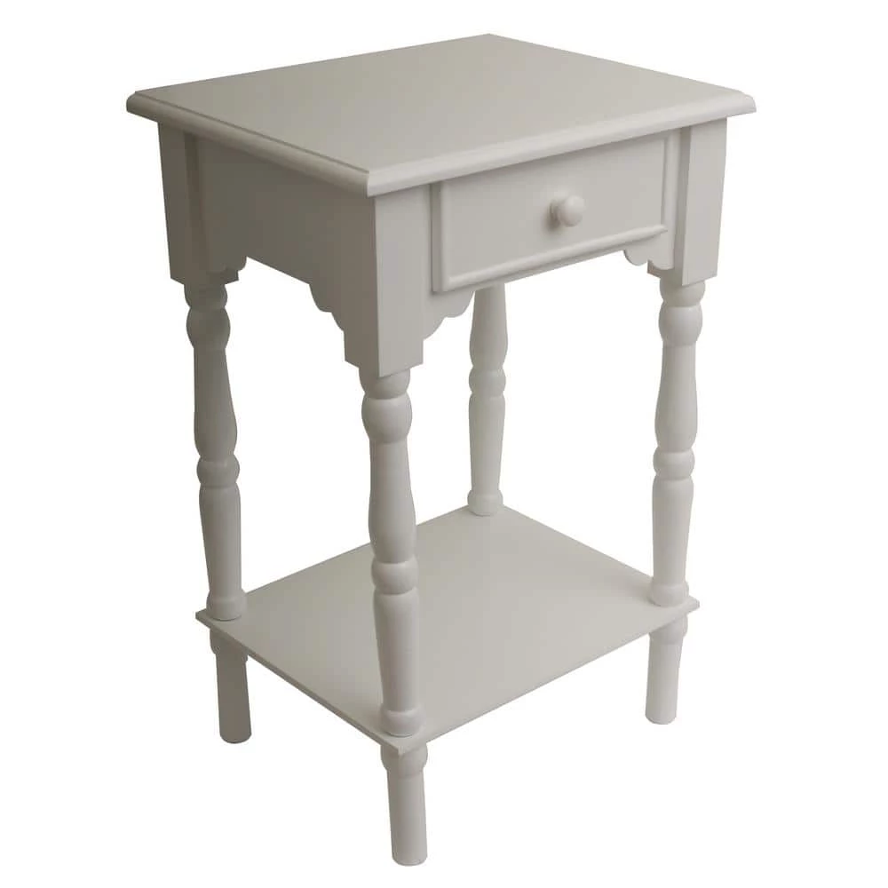 Accent White End Table by Decor Therapy 4 Accent White End Table by Decor Therapy - Image 4
