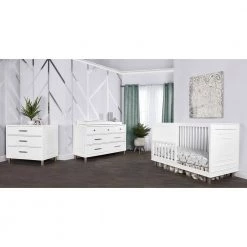 Loft Art Deco White Crib by Evolur -Decor Therapy Sale white evolur cribs 874 w 4f 1000