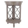 Roberta 24.25 in. Winter Melody Ash and Bronze Side Table by Decor Therapy