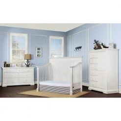 Parker Winter White 5-in-1 Convertible Crib by Evolur -Decor Therapy Sale winter white evolur cribs 842 w 44 1000